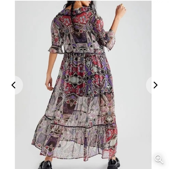 Free People Carmella Printed Maxi Dress Size S. NWT - Picture 2 of 12